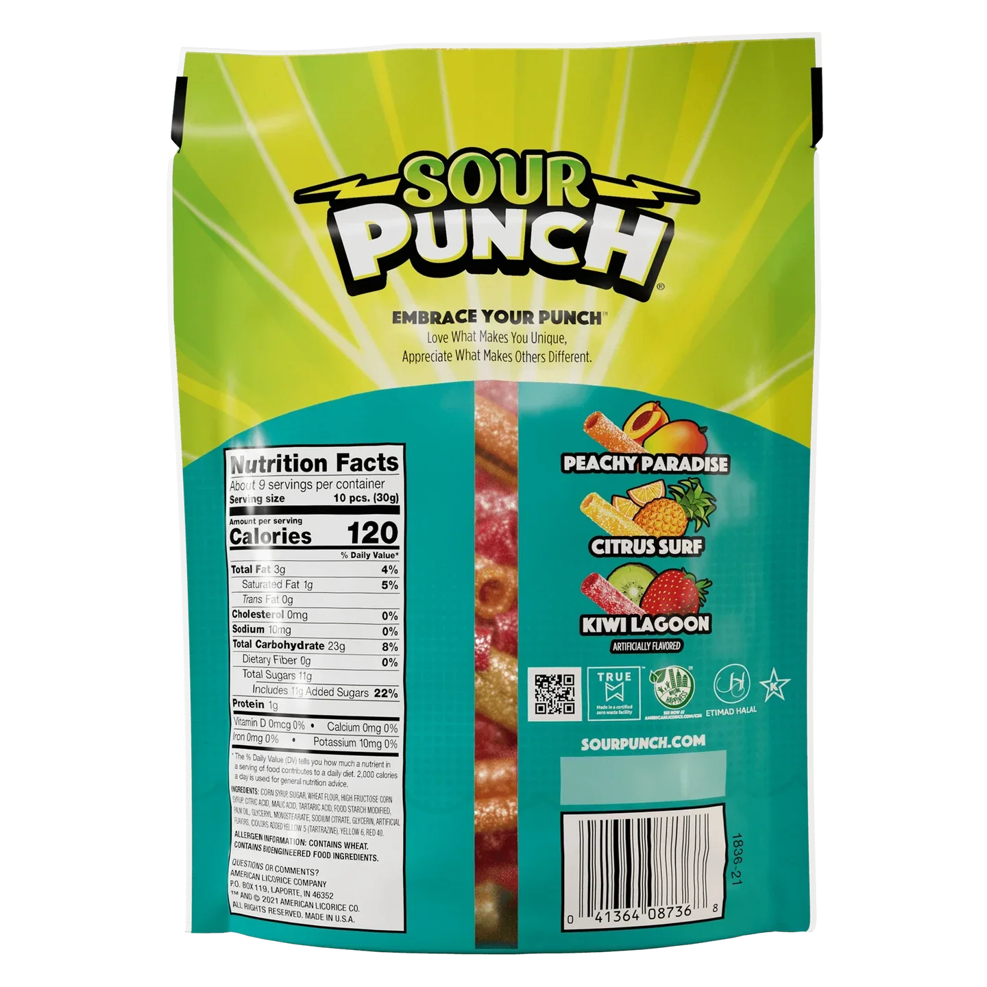 American Licorice Sour Punch Bite Tropical 9oz - Image 4