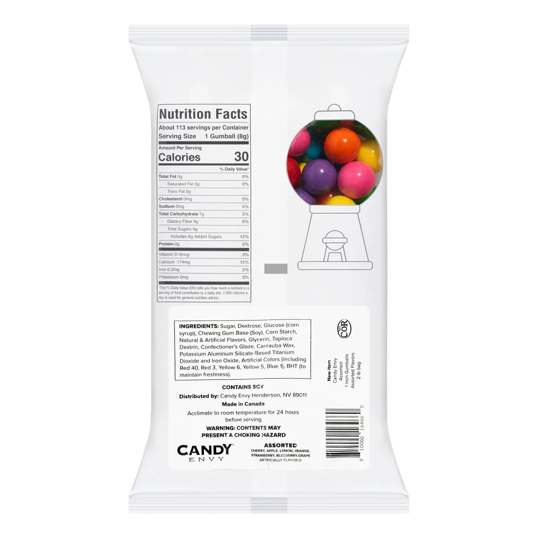 Candy Envy  1" Gumball Assorted  2LB - Image 3