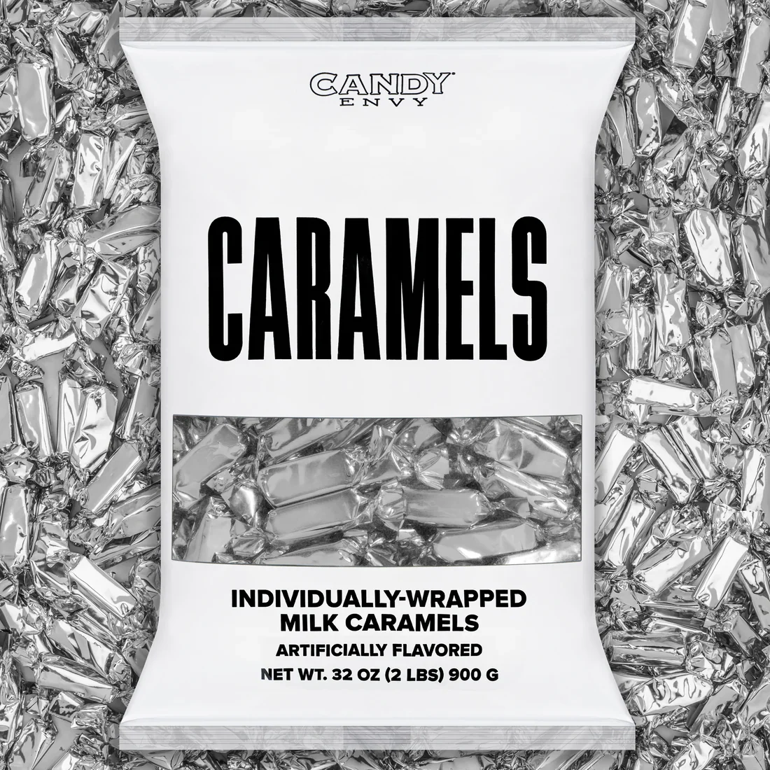 Candy Envy Caramel Foil Silver | 2lb, Bag - Image 5