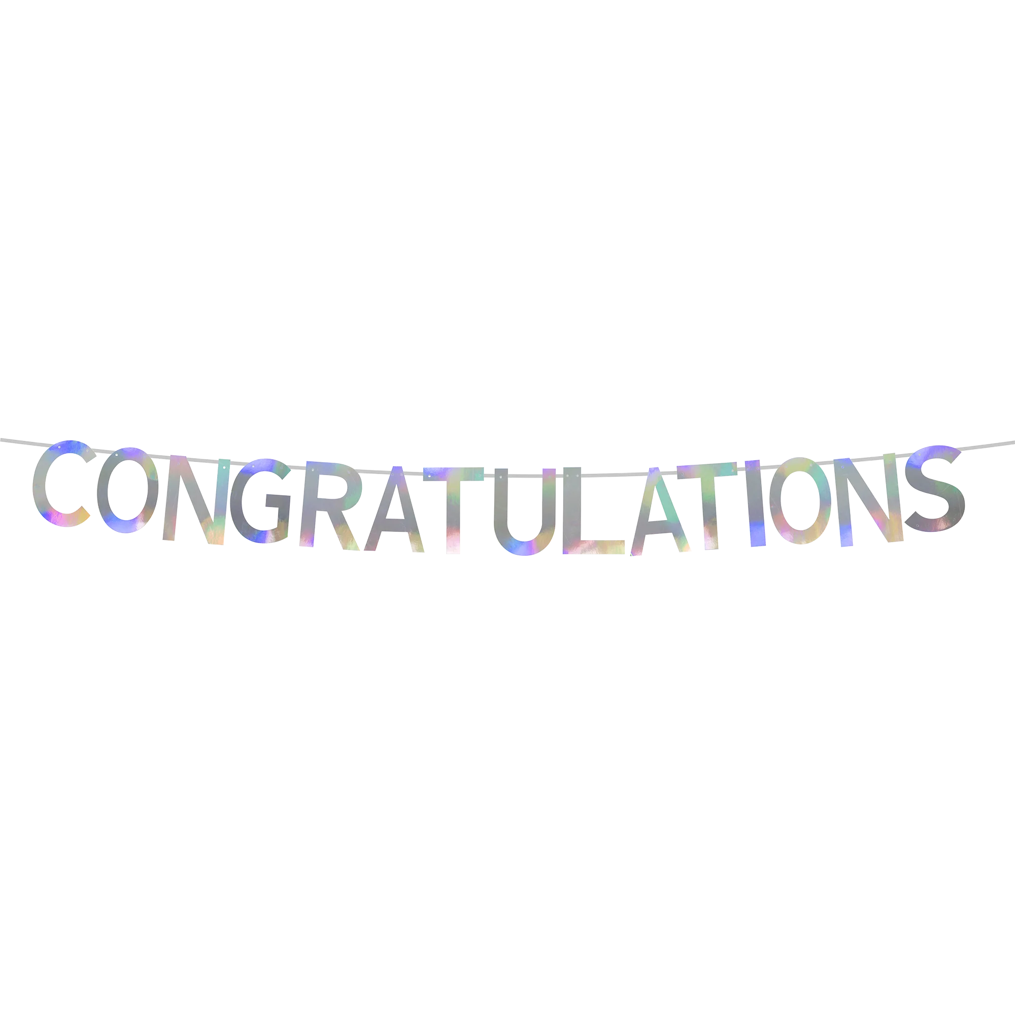 Congratulations Banner 7"-Iridenscent - Image 2