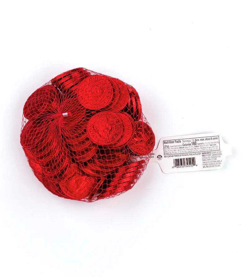 Fort Knox  Chocolate Coins (1.5") Red | 1lb, Bag - Image 4
