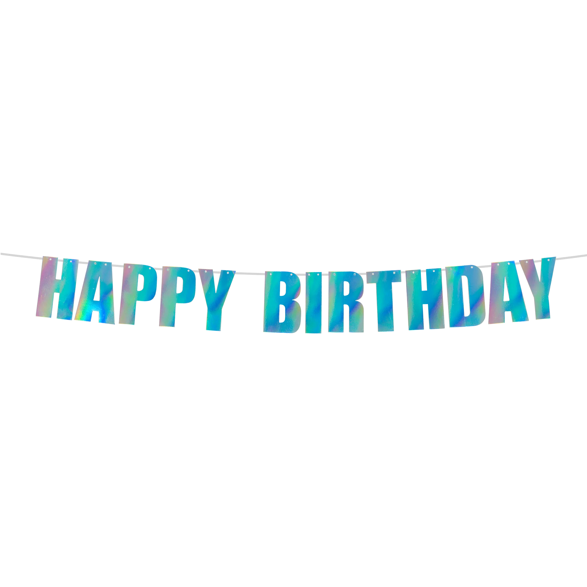 Happy Birthday Banner 7"-Iridenscent - Image 2