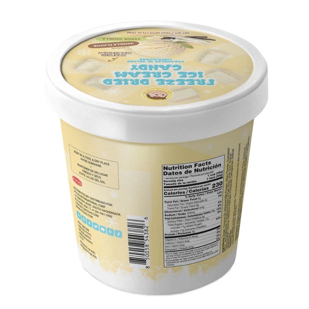 Josh Bosh Freeze Dried Ice Cream Candy Vanilla | 1.75oz, Bag - Image 2