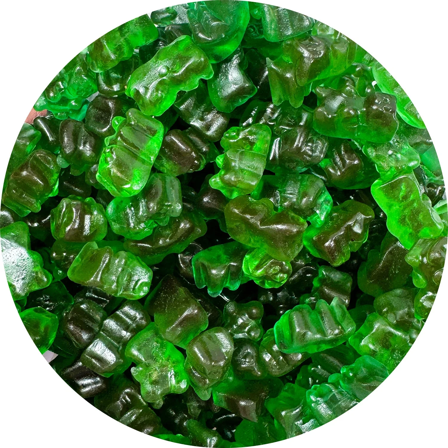 Jovy Gummy Bears Green Apple | 5lb, Bag - Image 2