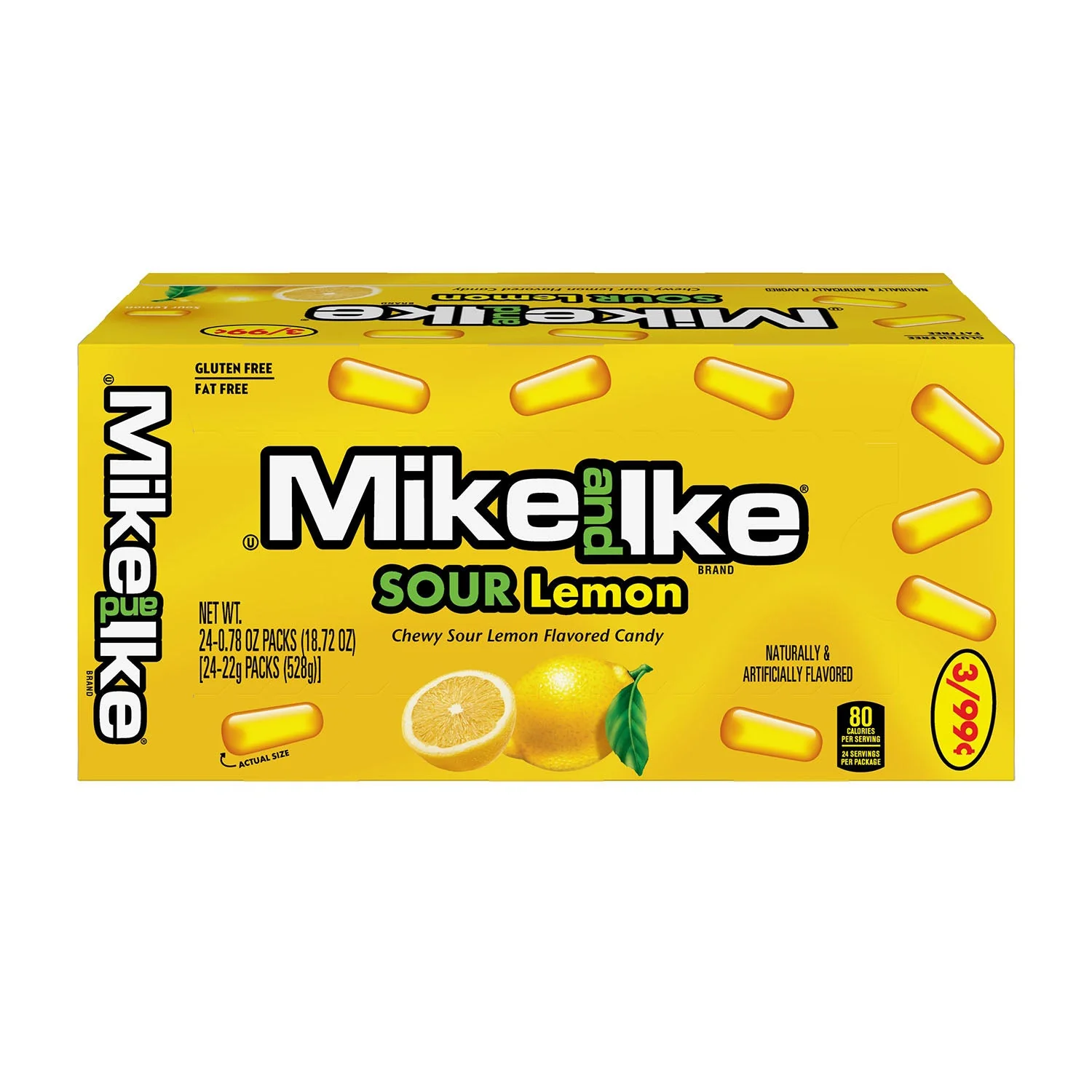 Just Born Mike & Ike Sour Lemon | 24ct, Box - Image 2