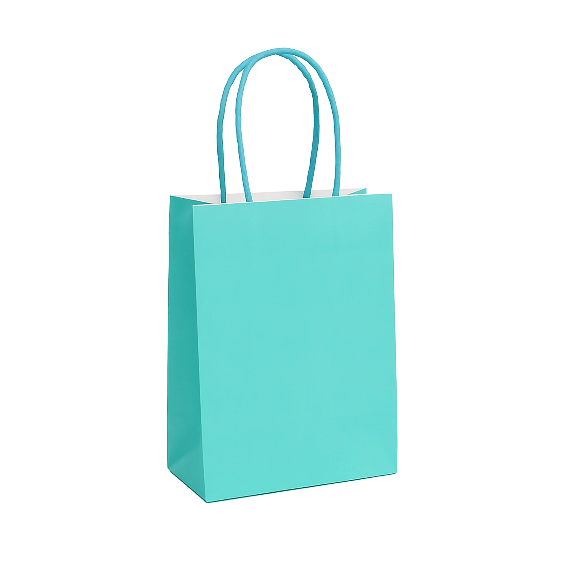 Kraft Bag 5.25x8 Aqua 12ct - Image 2