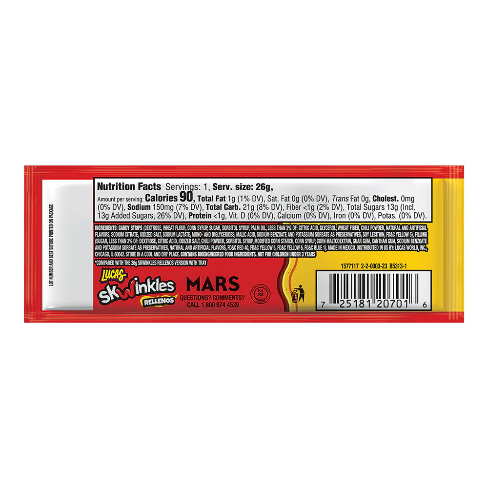 Lucas Relleno Skwinkle Pina / Tamarindo | 12ct, Box - Image 2