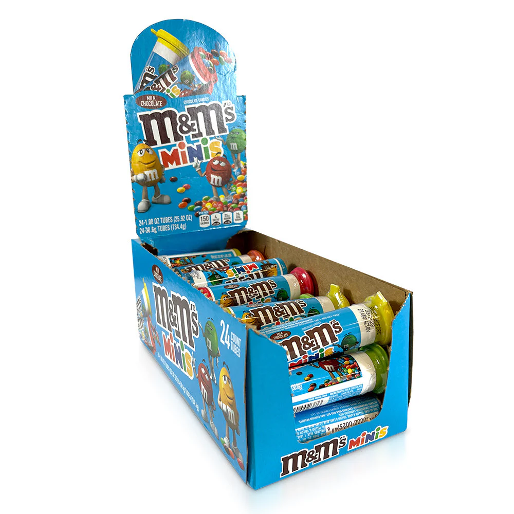 M&M's Milk Chocolate Mini Tubes | 24ct, Box - Image 2