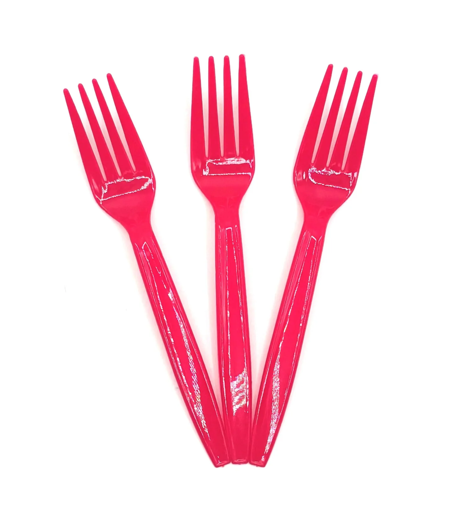 Plastic Fork Red 100ct