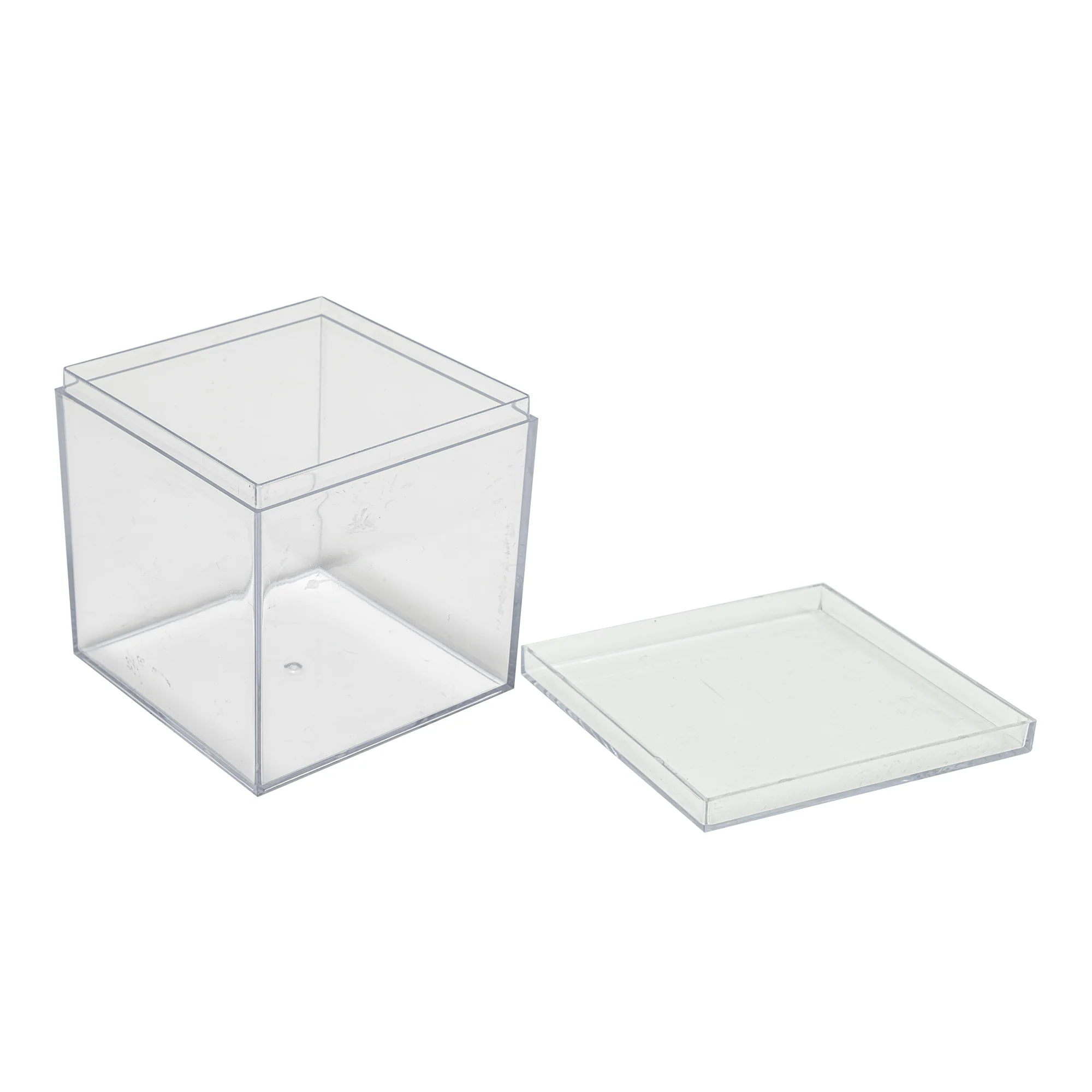 Plastic Square Box with Lid 2.25" Clear | Bag - Image 3