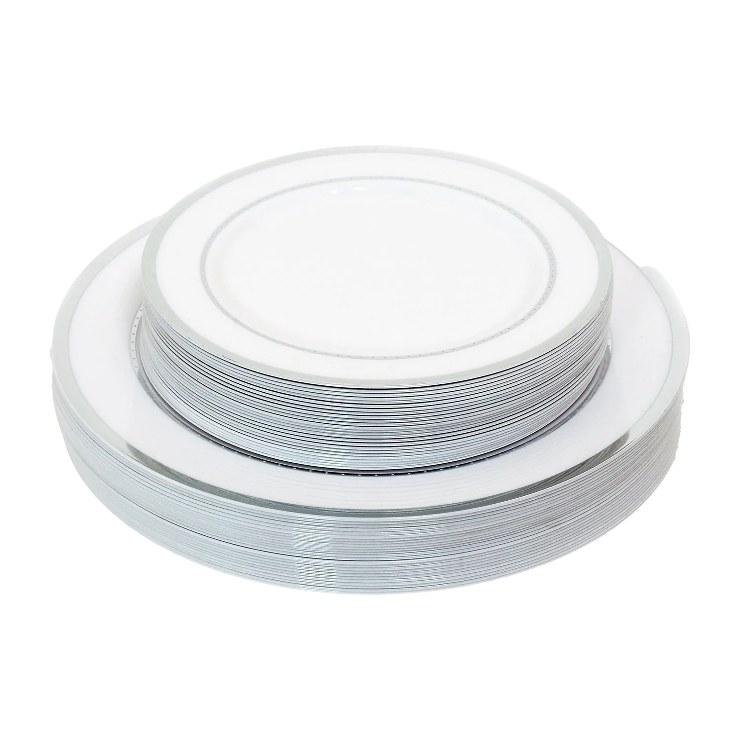 Plate Set with Silver Ring | 50ct, Bag - Image 2
