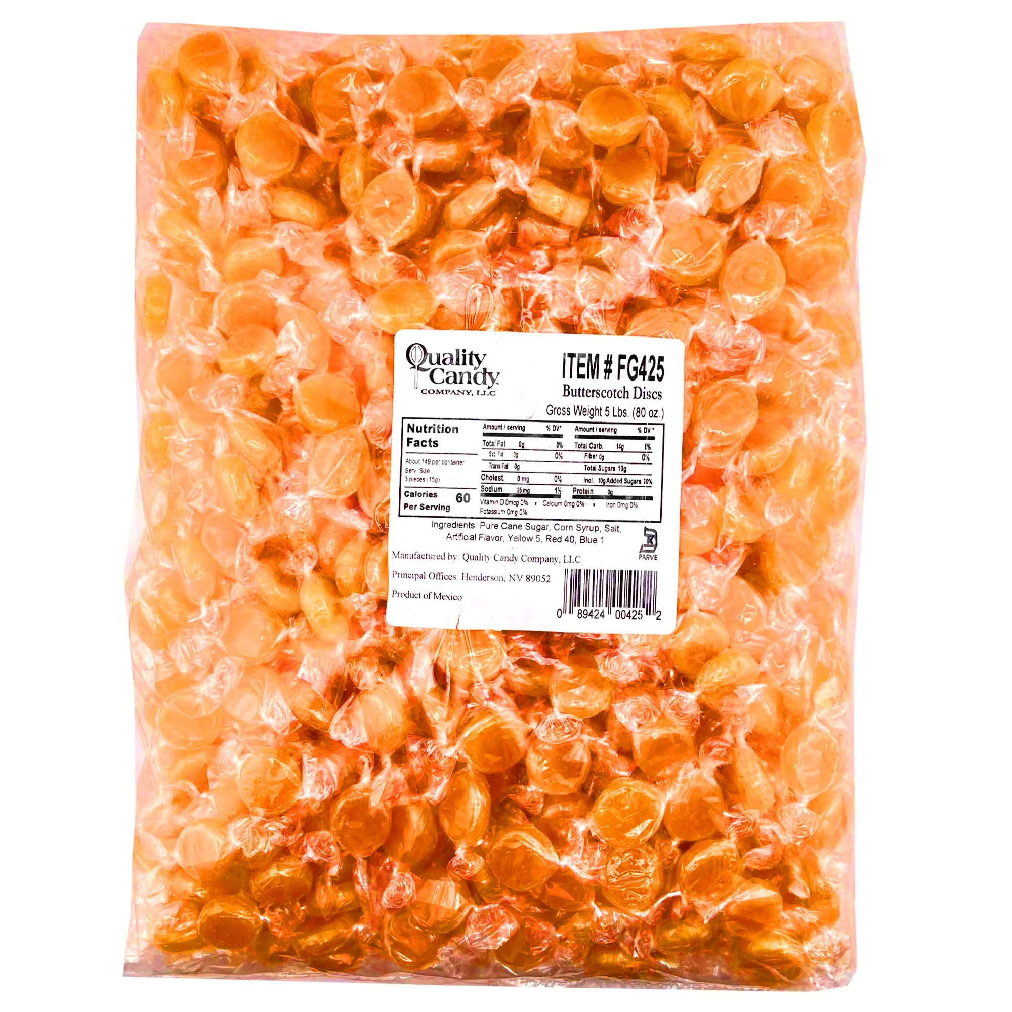 Quality Candy Butterscotch | 5lb, Bag