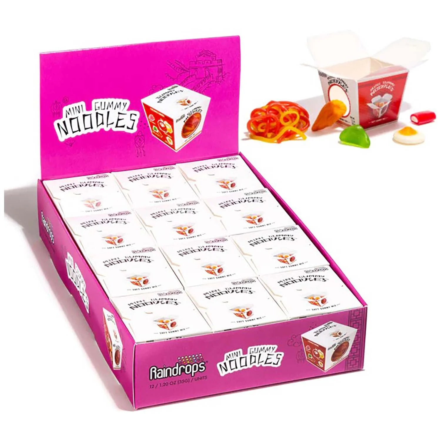 Raindrops Gummy Noodles Small | 3.88oz, 12ct, Box - Image 2