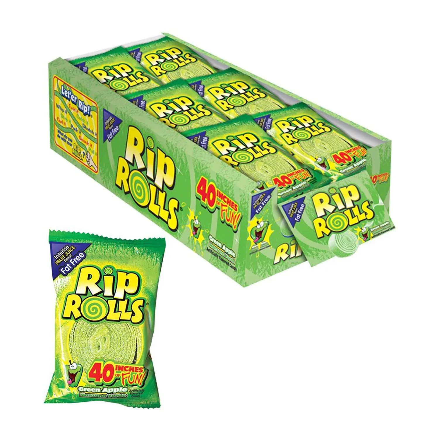 Rip Rolls Green Apple | 24ct, Box - Image 2