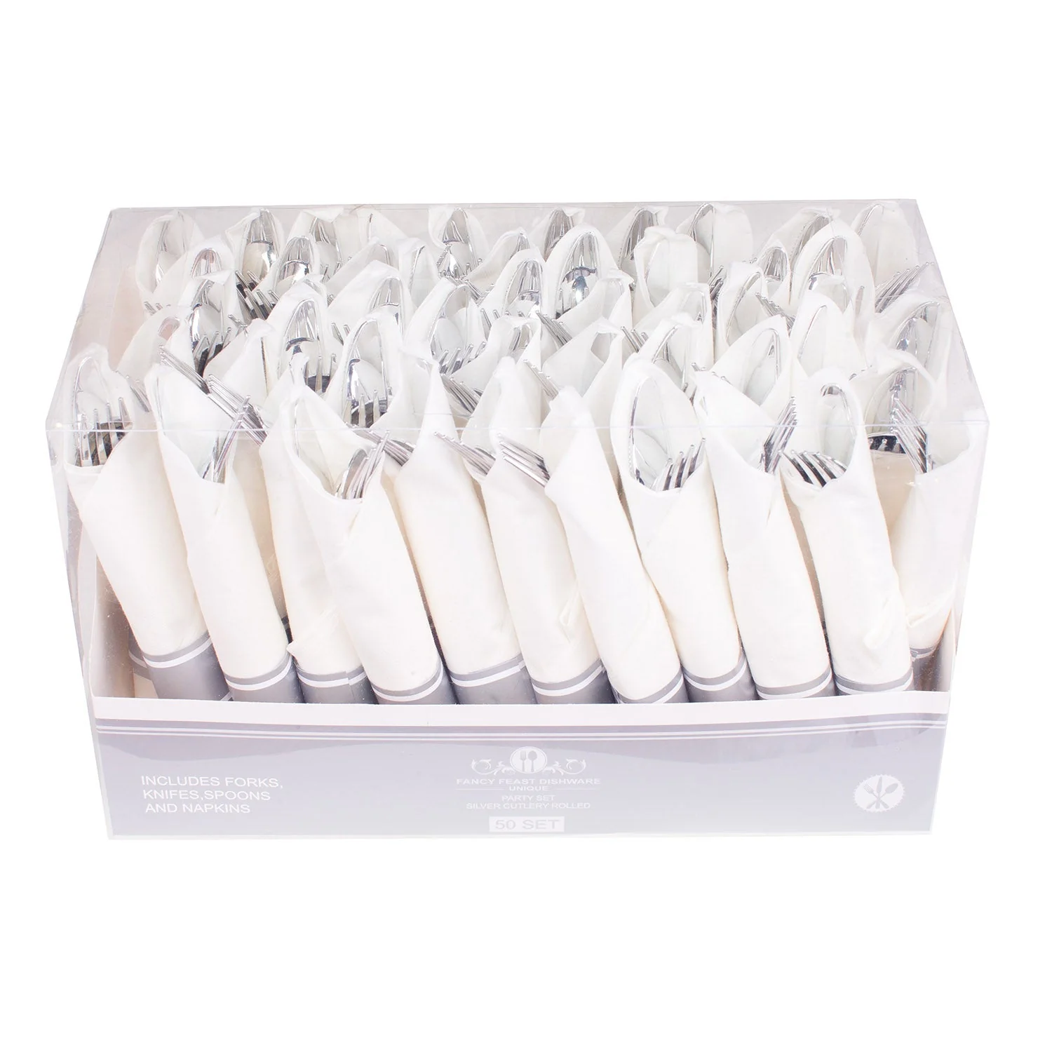 Silver Rolled Cutlery | 50ct, Box