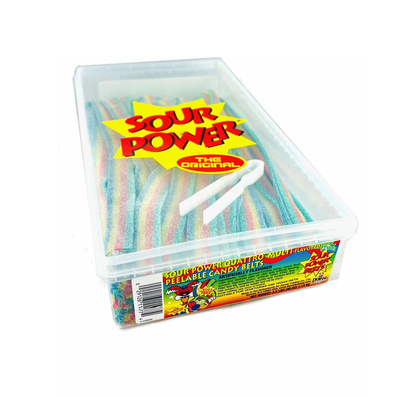 Sour Power Belts Rainbow Quatro Tub | 2.5lb, Tub - Image 3