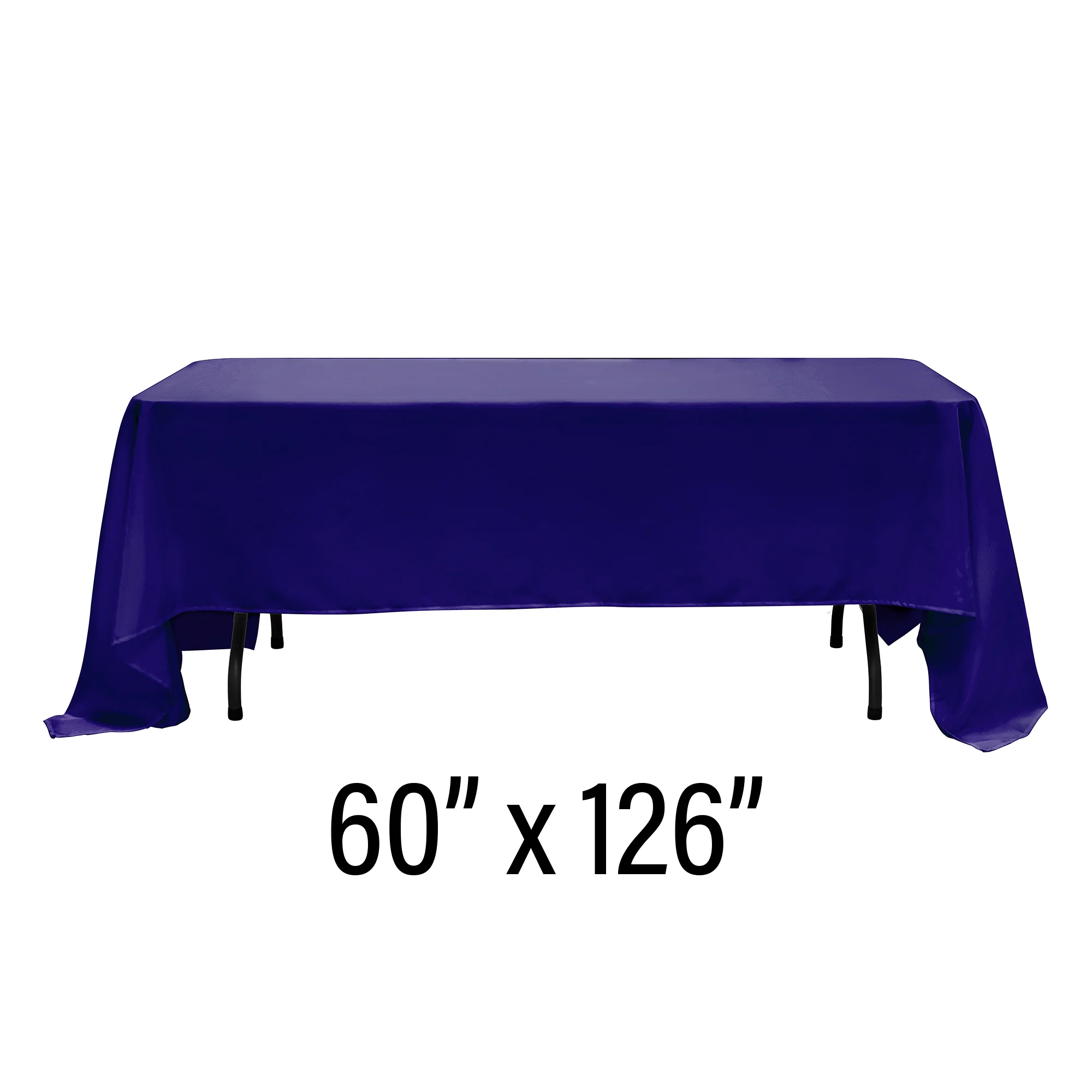 Table Cover Poly Rectangular (60" X 126") Royal Blue | Bag - Image 2
